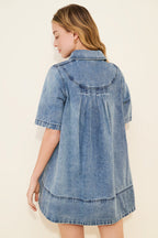 Denim Mini Dress – Casual Wear, Summer Outing