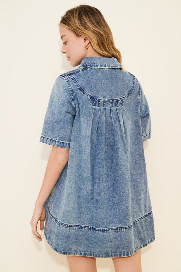Denim Mini Dress – Casual Wear, Summer Outing