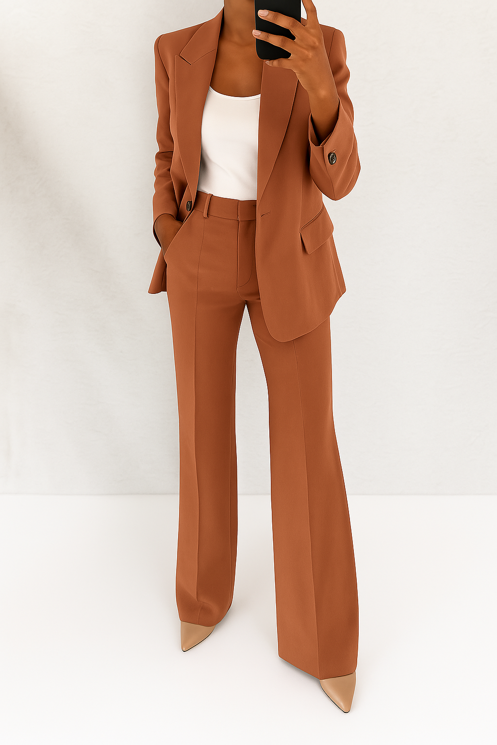 Chic Two-Piece Blazer & Trouser Set – Office, Casual