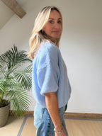 Short Sleeve Mohair Cardigan – Casual Wear, Layering
