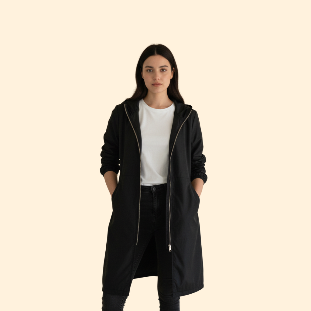 Gathered Hood Jacket – Casual Wear, Outdoor Activities