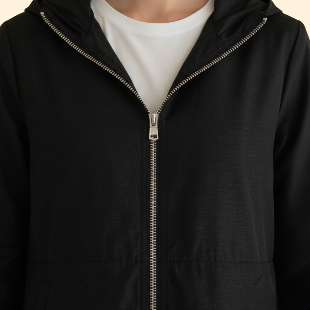 Gathered Hood Jacket – Casual Wear, Outdoor Activities