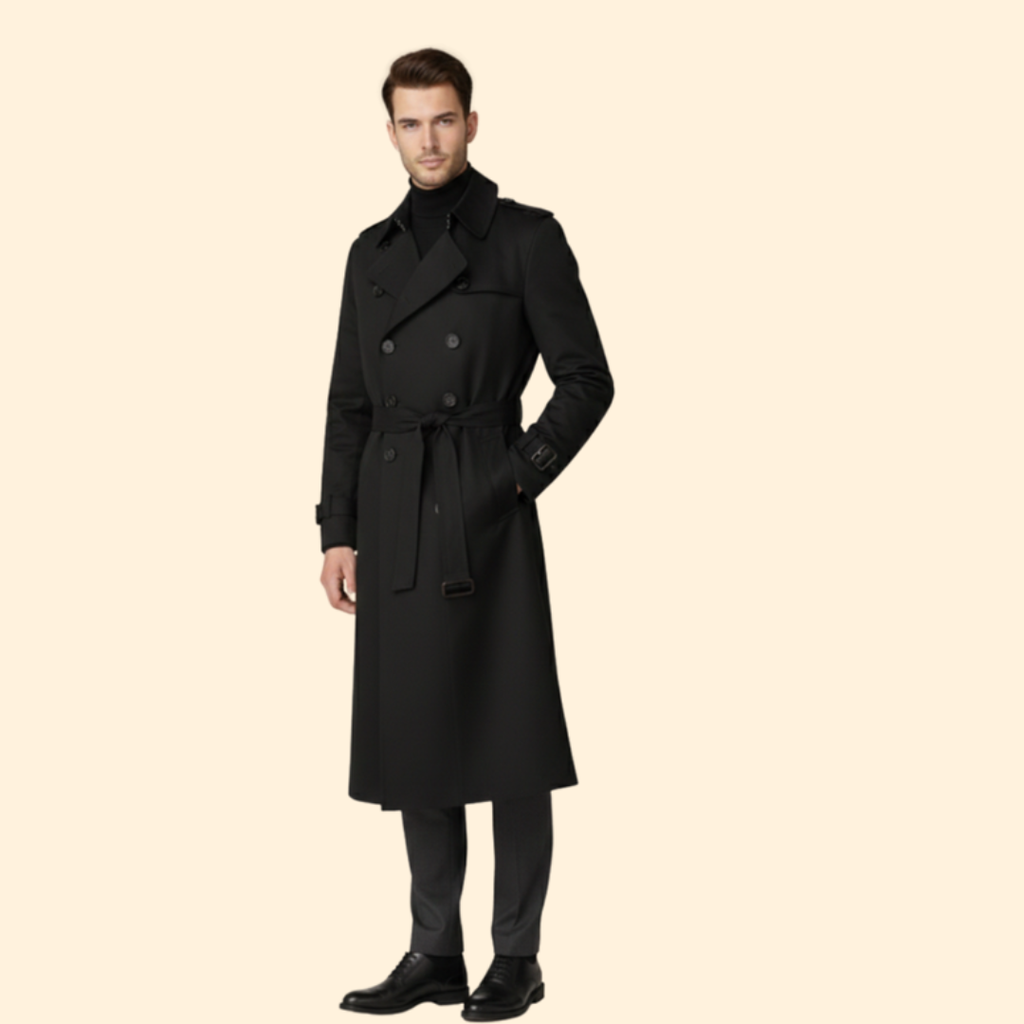Men's Classic Trench Coat – Stylish Outerwear, Perfect for Office and Casual Wear