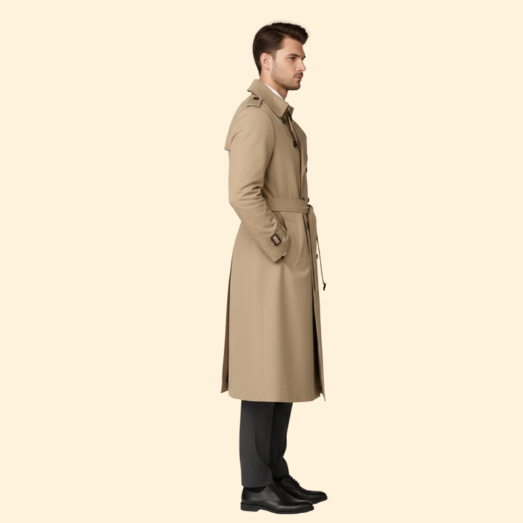 Men's Classic Trench Coat – Stylish Outerwear, Perfect for Office and Casual Wear
