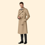 Men's Classic Trench Coat – Stylish Outerwear, Perfect for Office and Casual Wear