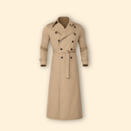 Men's Classic Trench Coat – Stylish Outerwear, Perfect for Office and Casual Wear