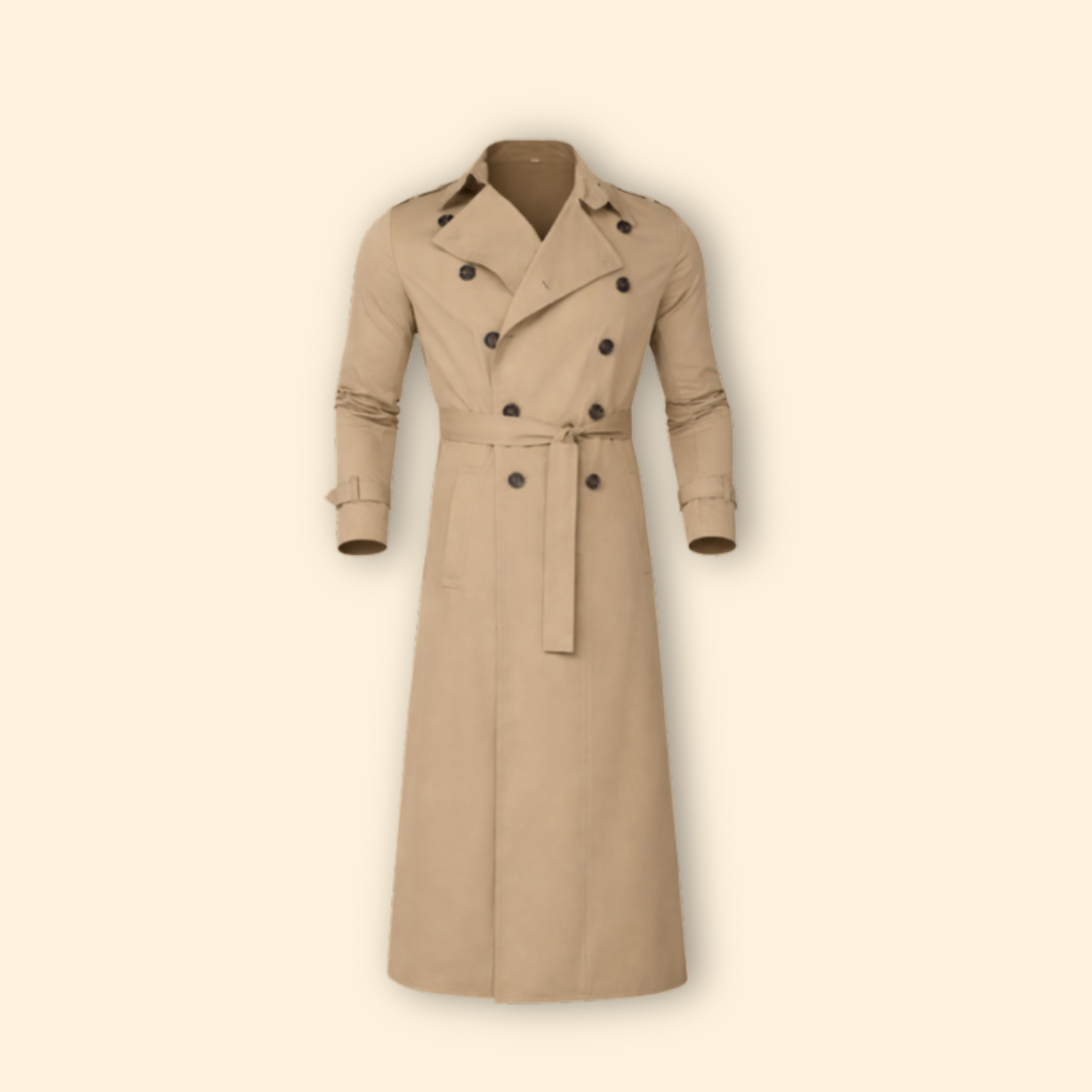 Men's Classic Trench Coat – Stylish Outerwear, Perfect for Office and Casual Wear