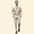 Men's Three-Piece Suit Elegance – Office, Formal Events