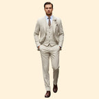 Men's Three-Piece Suit Elegance – Office, Formal Events