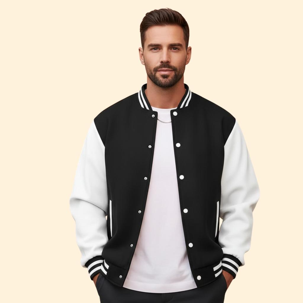 Men’s Varsity Bomber Jacket – Casual Wear, Everyday Style
