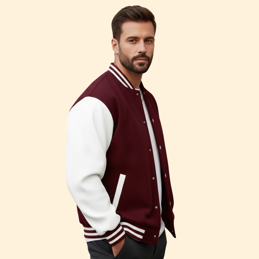 Men’s Varsity Bomber Jacket – Casual Wear, Everyday Style