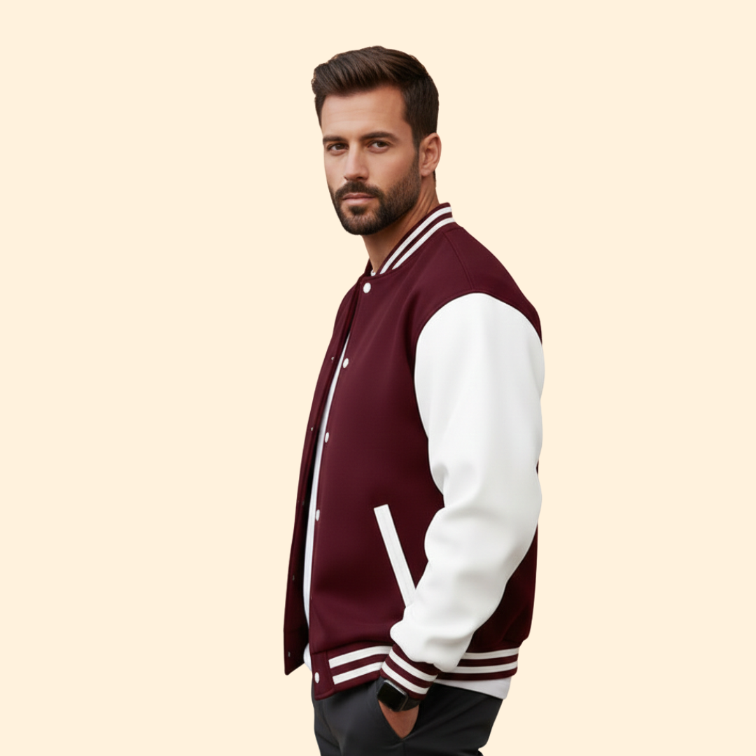 Men’s Varsity Bomber Jacket – Casual Wear, Everyday Style