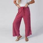 Retro Washed Vintage Casual Drawstring Long Pants – Everyday Wear, Comfortable Style