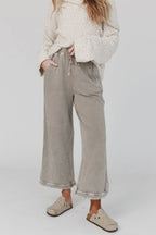 Retro Washed Vintage Casual Drawstring Long Pants – Everyday Wear, Comfortable Style