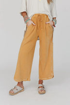 Retro Washed Vintage Casual Drawstring Long Pants – Everyday Wear, Comfortable Style