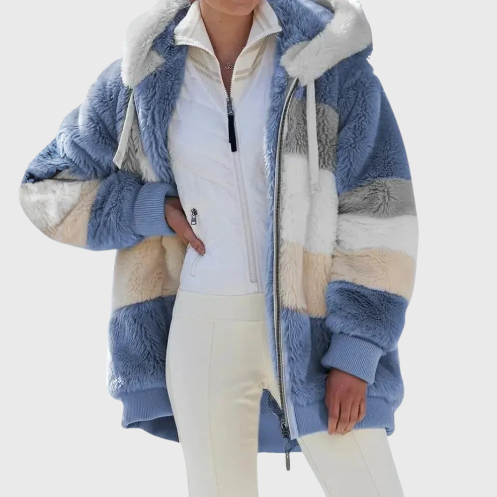 Giacca imbottita calda ed elegante multicolore – Abbigliamento casual, attività all'aperto