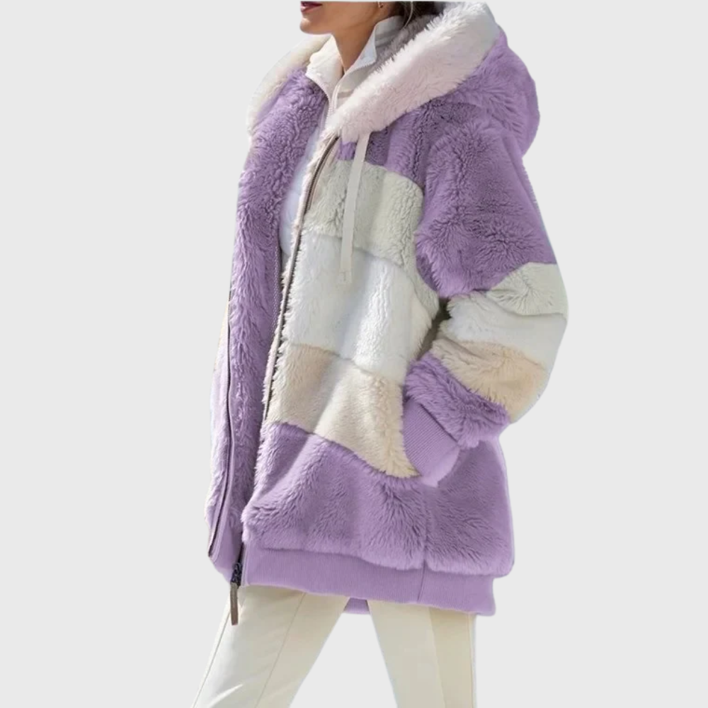 Giacca imbottita calda ed elegante multicolore – Abbigliamento casual, attività all'aperto