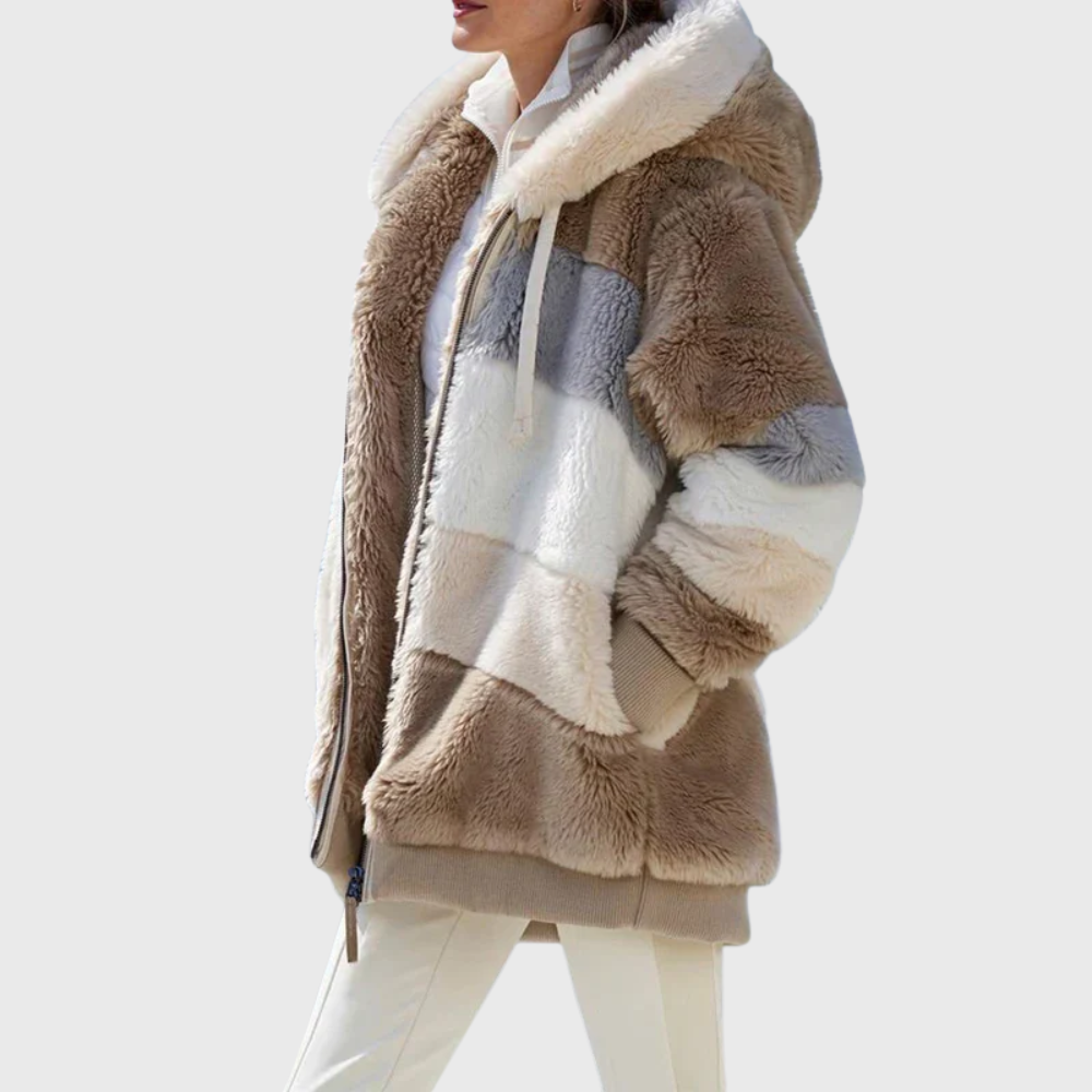 Giacca imbottita calda ed elegante multicolore – Abbigliamento casual, attività all'aperto