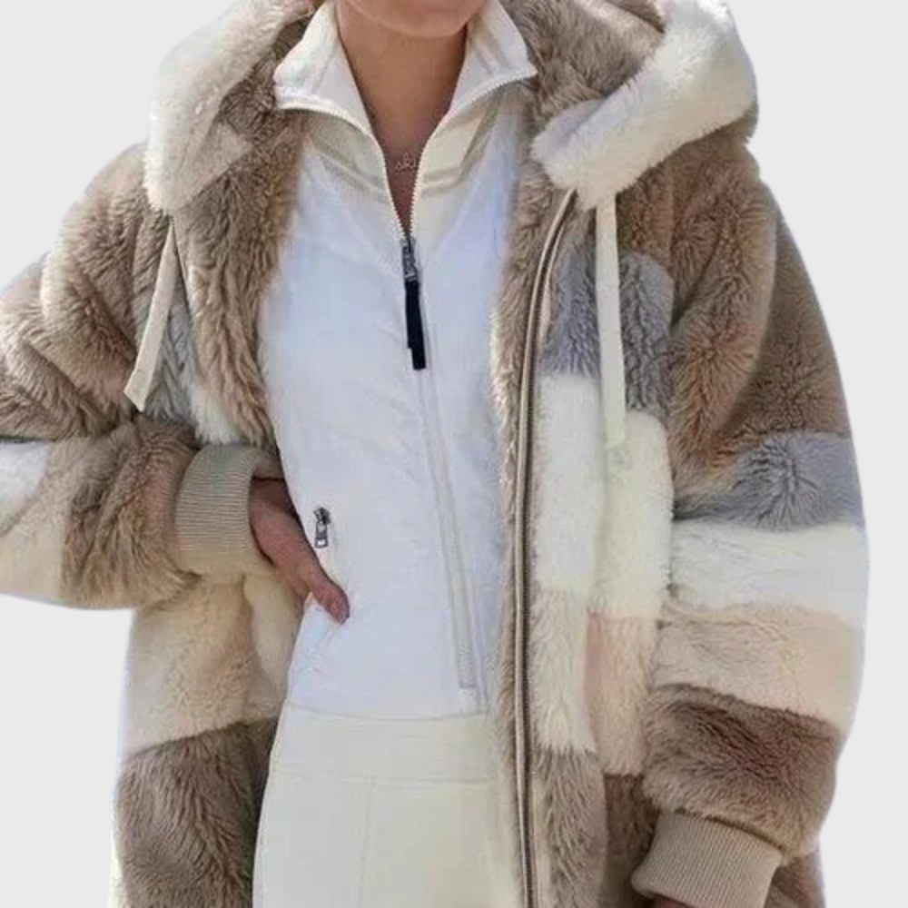 Giacca imbottita calda ed elegante multicolore – Abbigliamento casual, attività all'aperto