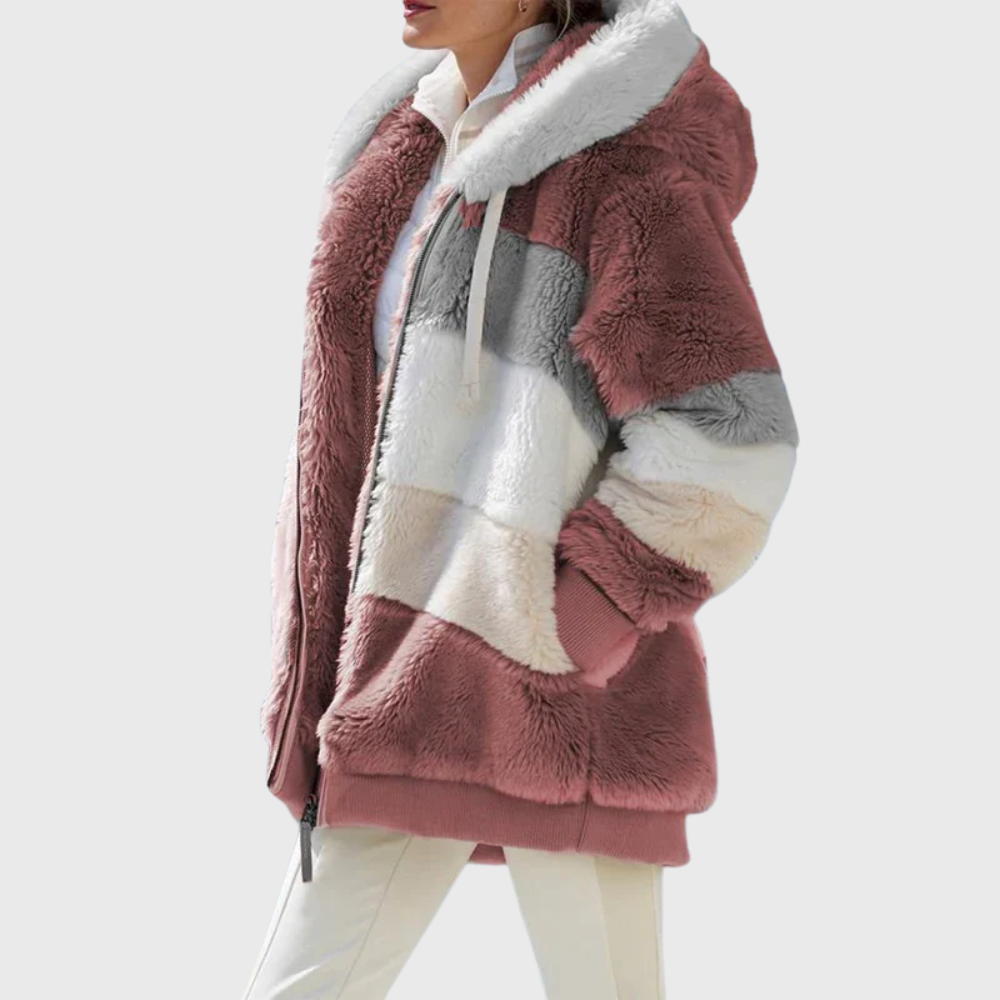 Giacca imbottita calda ed elegante multicolore – Abbigliamento casual, attività all'aperto