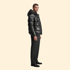 Sleek Hooded Puffer Jacket – Winter Fashion, Outdoor Activities