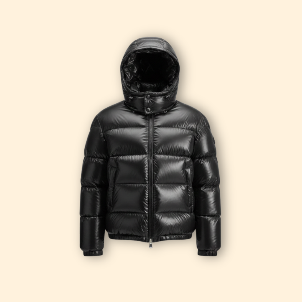 Sleek Hooded Puffer Jacket – Winter Fashion, Outdoor Activities