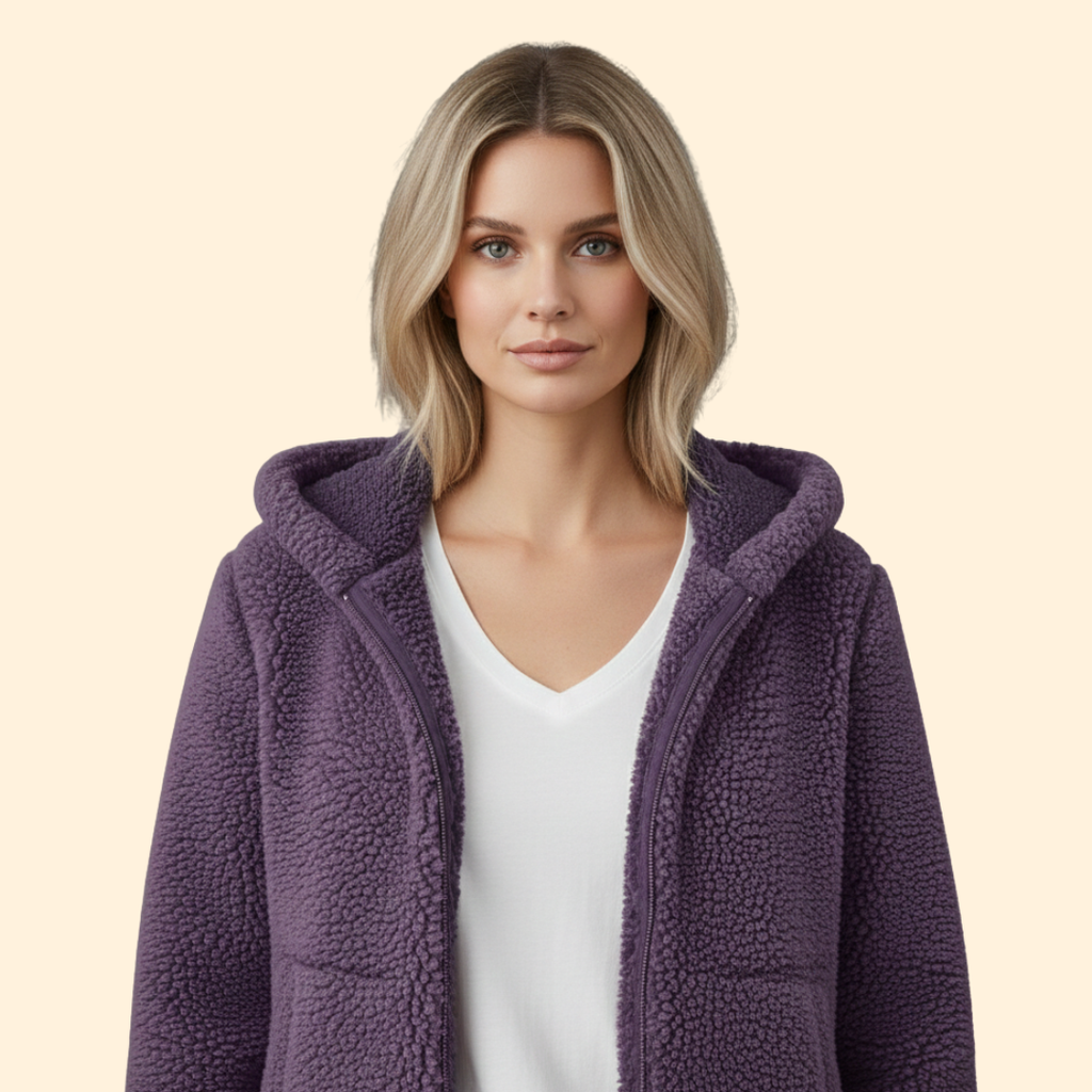 Hooded Teddy Jacket – Casual Wear, Cozy Layering