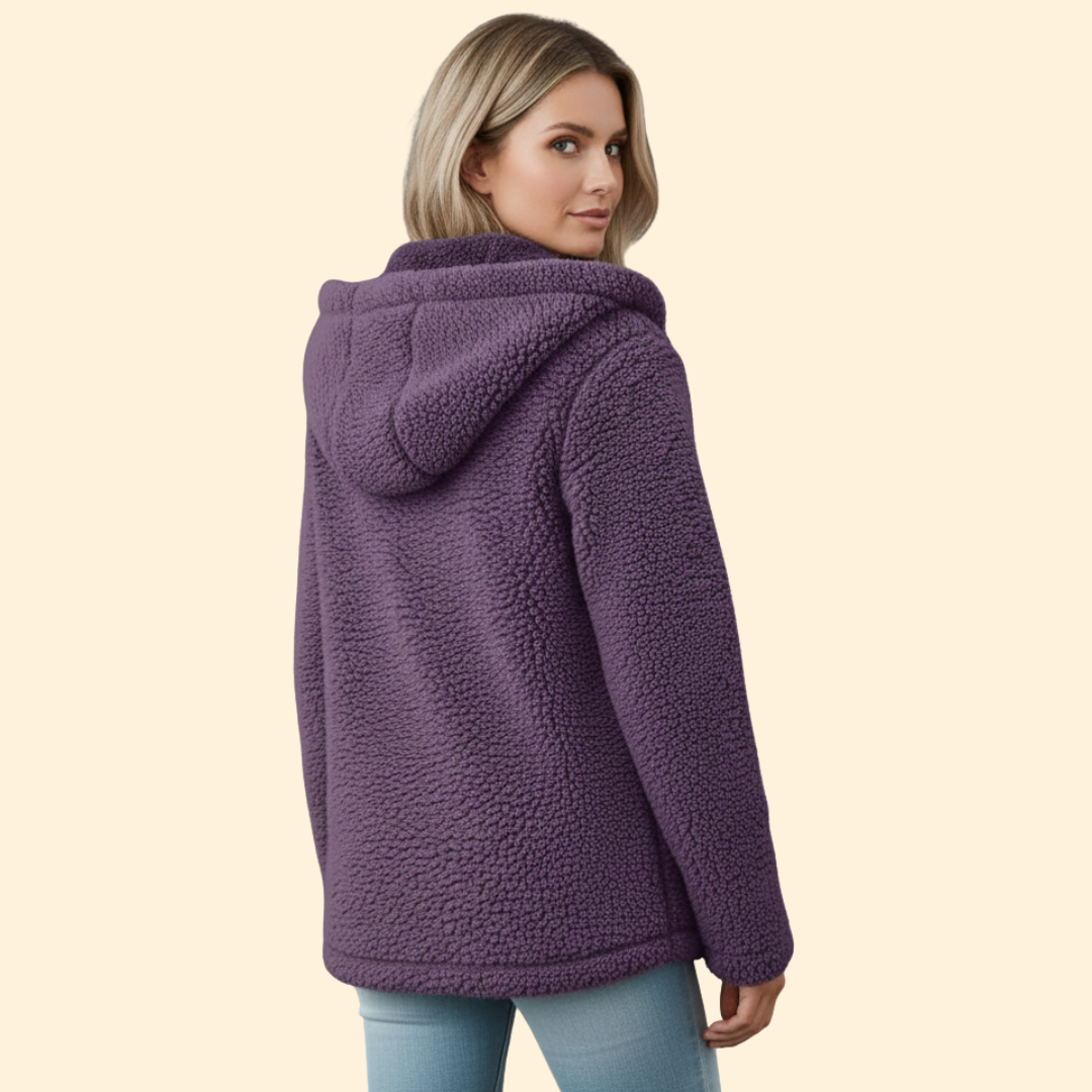 Hooded Teddy Jacket – Casual Wear, Cozy Layering