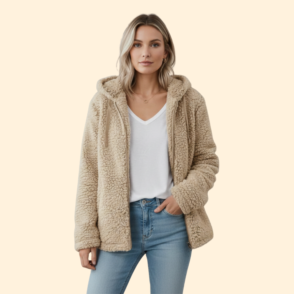 Hooded Teddy Jacket – Casual Wear, Cozy Layering
