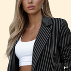 Women’s Two Piece Pinstripe Suit – Office, Casual Wear