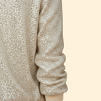 Chic Sequined Bomber Jacket for Women – Casual Wear, Night Out