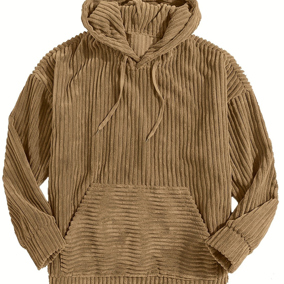 Felpa con cappuccio a coste – Abbigliamento casual, comfort quotidiano