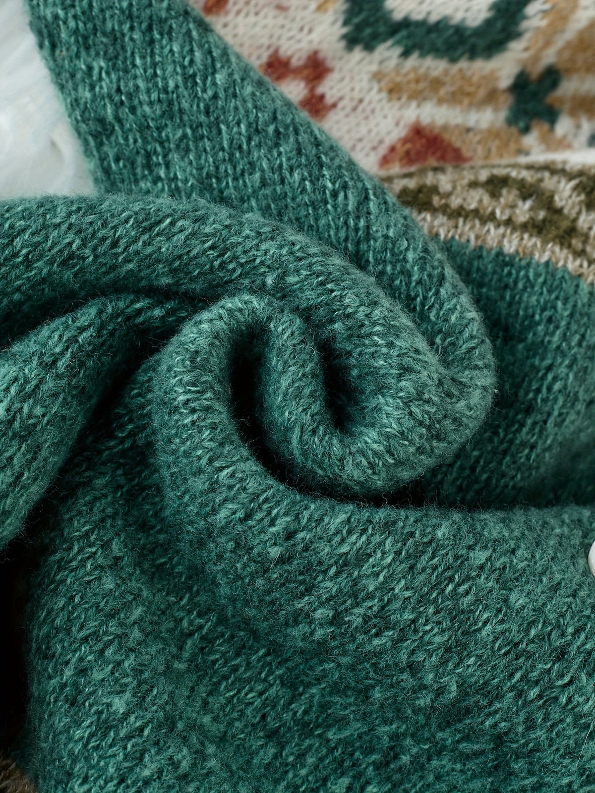 Cardigan con bottoni a fantasia – Abbigliamento casual, a strati