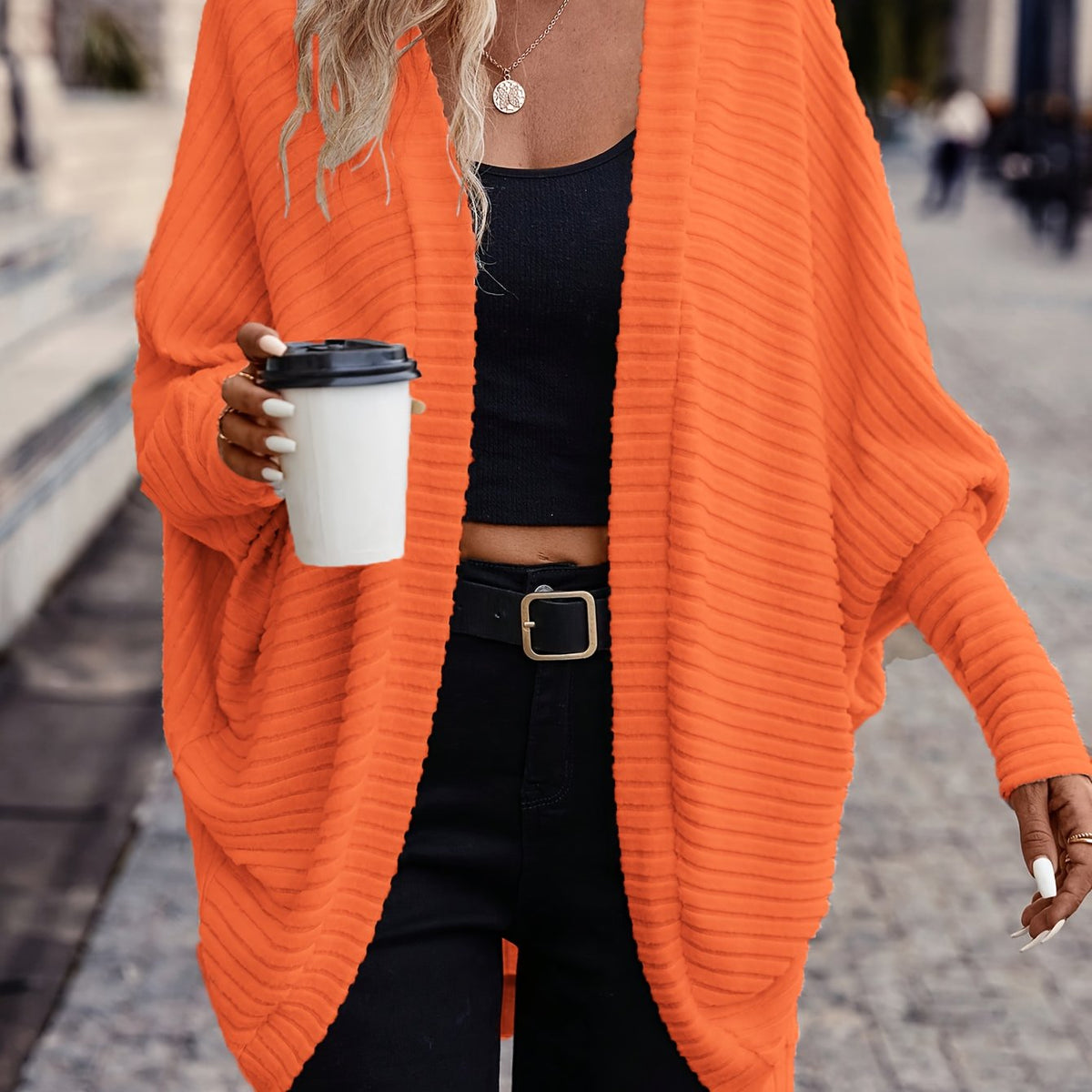 Cardigan aperto relaxed – Abbigliamento casual, a strati
