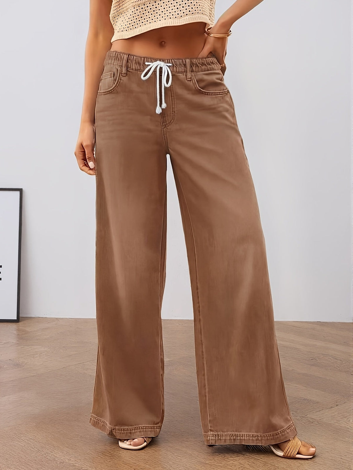 Pantaloni a gamba larga rilassati – Abbigliamento casual, comfort quotidiano