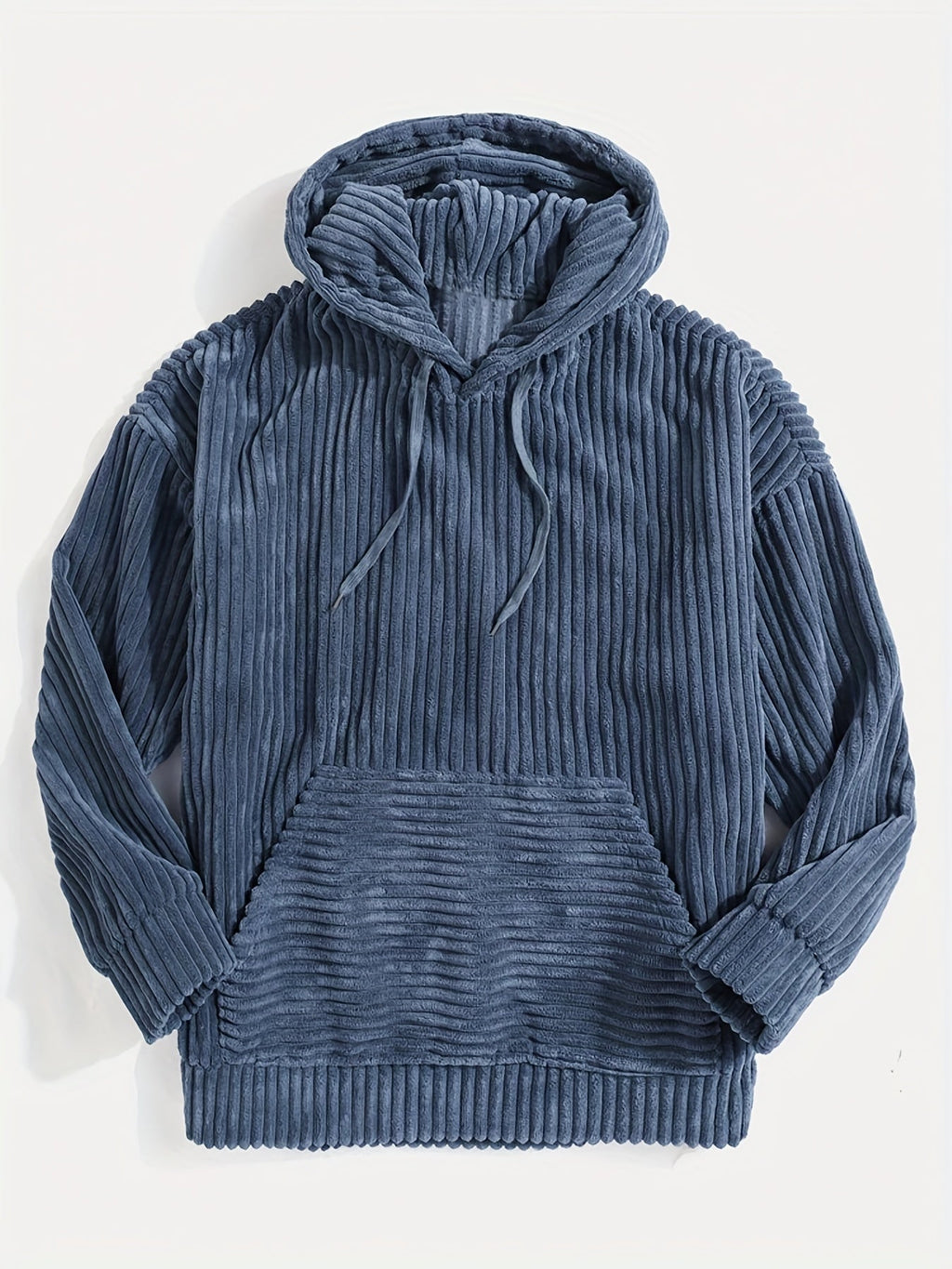 Felpa con cappuccio a coste – Abbigliamento casual, comfort quotidiano