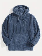 Felpa con cappuccio a coste – Abbigliamento casual, comfort quotidiano