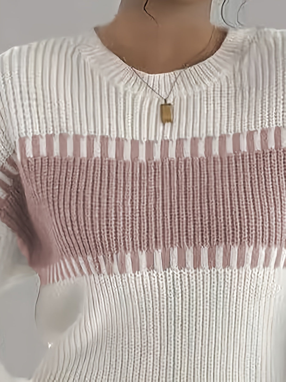 Maglione a righe color-block – Abbigliamento casual, stile quotidiano
