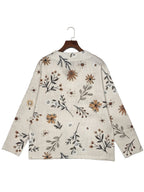 Maglione con scollo a V a fiori – Abbigliamento casual, stile quotidiano