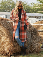 Cappotto a quadri lungo – Abbigliamento casual, strato elegante