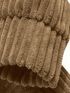 Felpa con cappuccio a coste – Abbigliamento casual, comfort quotidiano