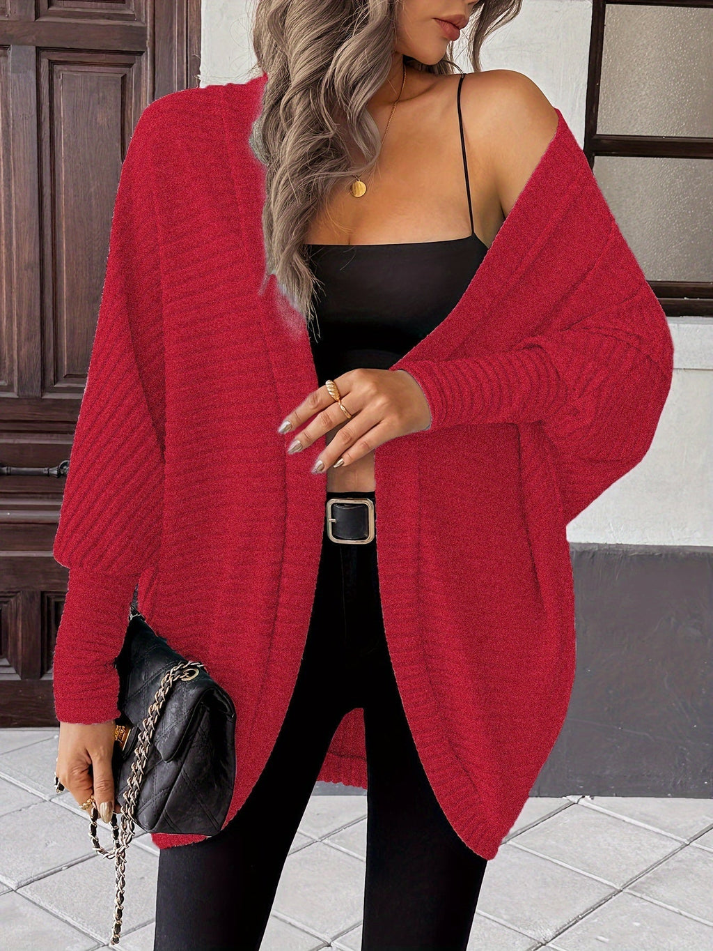 Cardigan aperto relaxed – Abbigliamento casual, a strati