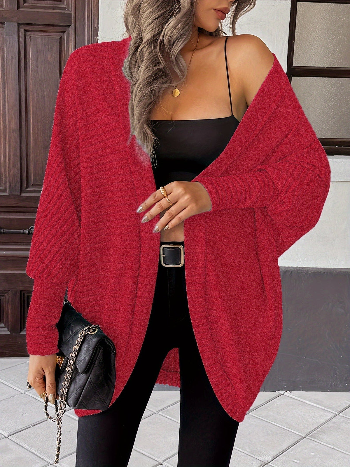 Cardigan aperto relaxed – Abbigliamento casual, a strati