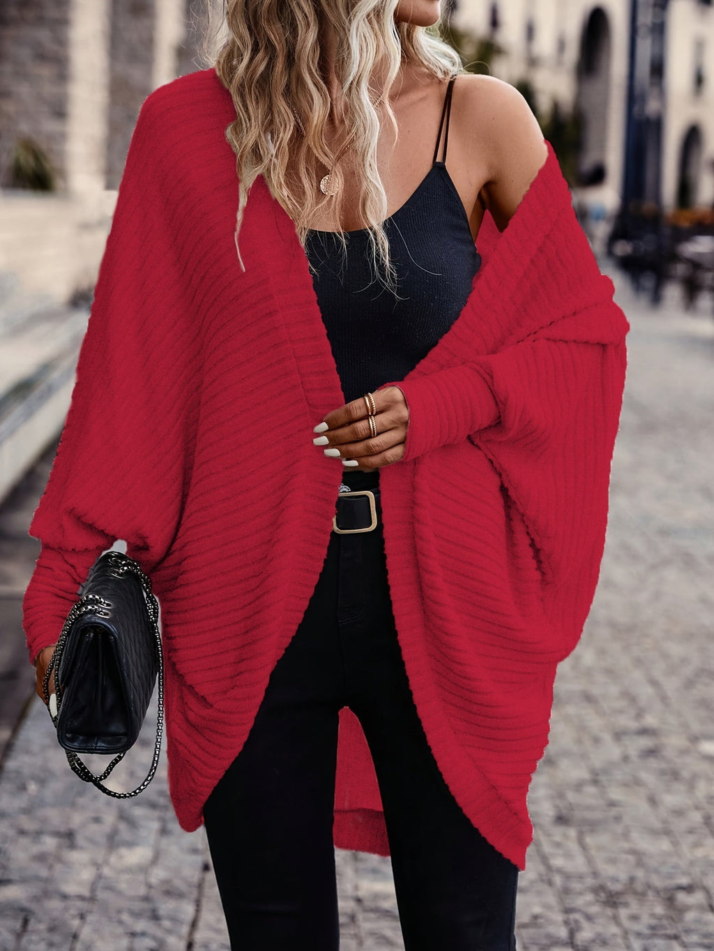 Cardigan aperto relaxed – Abbigliamento casual, a strati