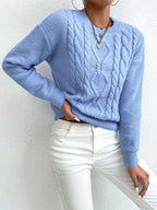 Maglione a trecce oversize – abbigliamento casual, strato confortevole