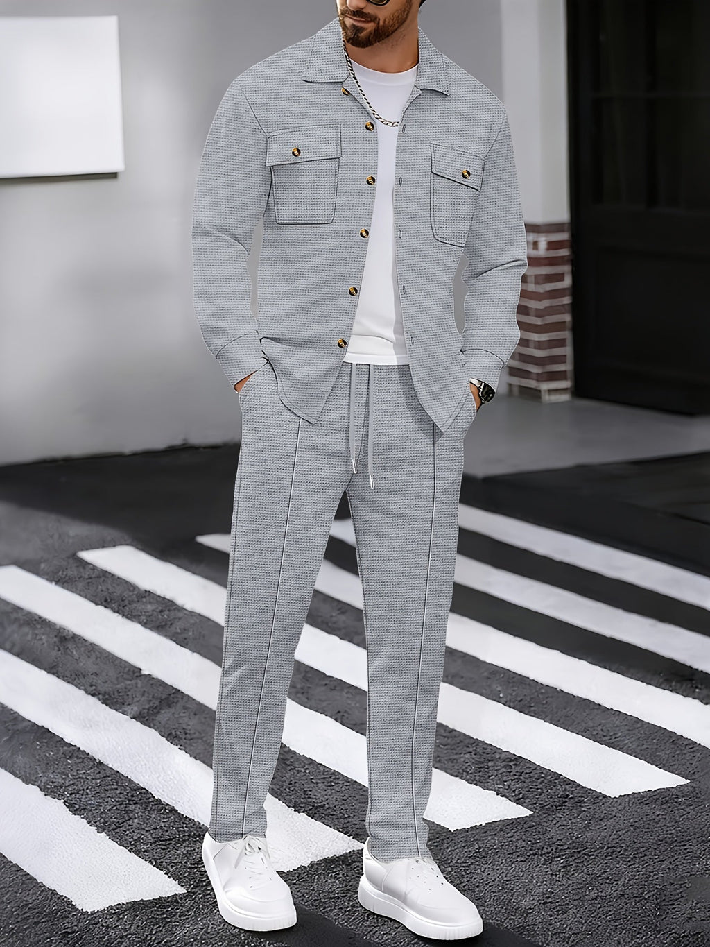 Completo casual a due pezzi – Abbigliamento quotidiano, stile rilassato