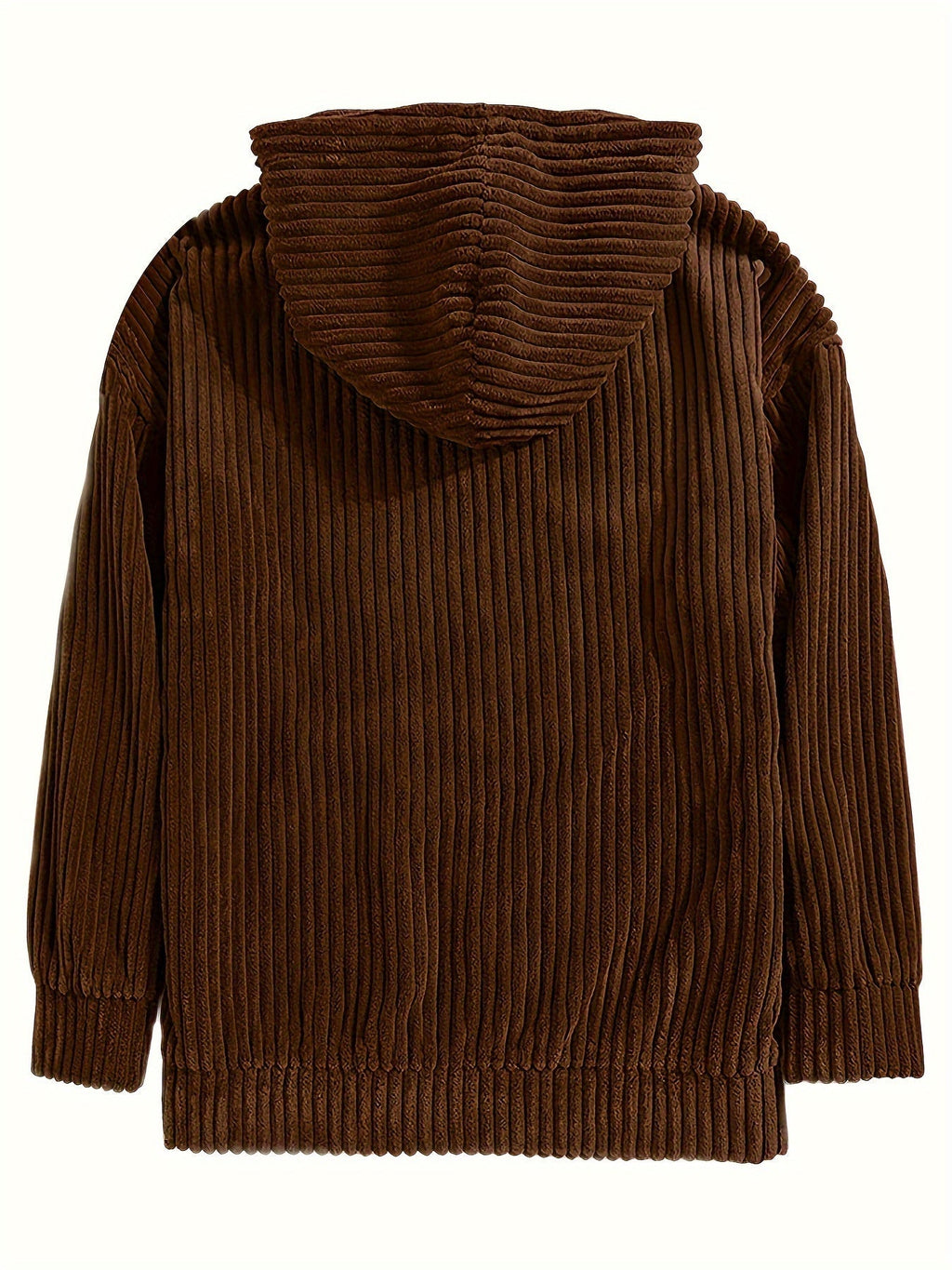 Felpa con cappuccio a coste – Abbigliamento casual, comfort quotidiano