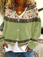 Cardigan con bottoni a fantasia – Abbigliamento casual, a strati