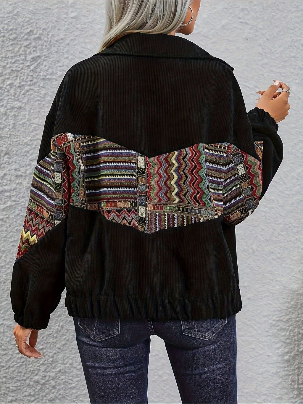 Giacca Patchwork Statement – Abbigliamento casual, all'avanguardia della moda