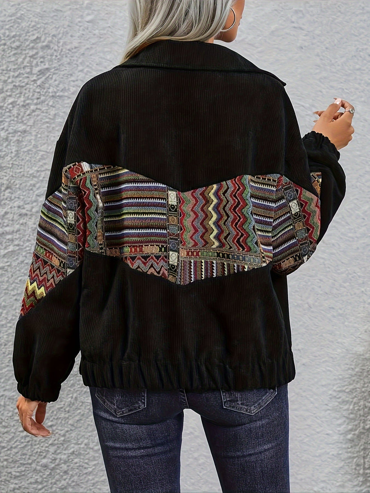 Giacca Patchwork Statement – Abbigliamento casual, all'avanguardia della moda